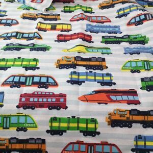 Jo-Ann Train Fabric 1 Yard 42" Locomotive Railroad Express Kids Novelty Print